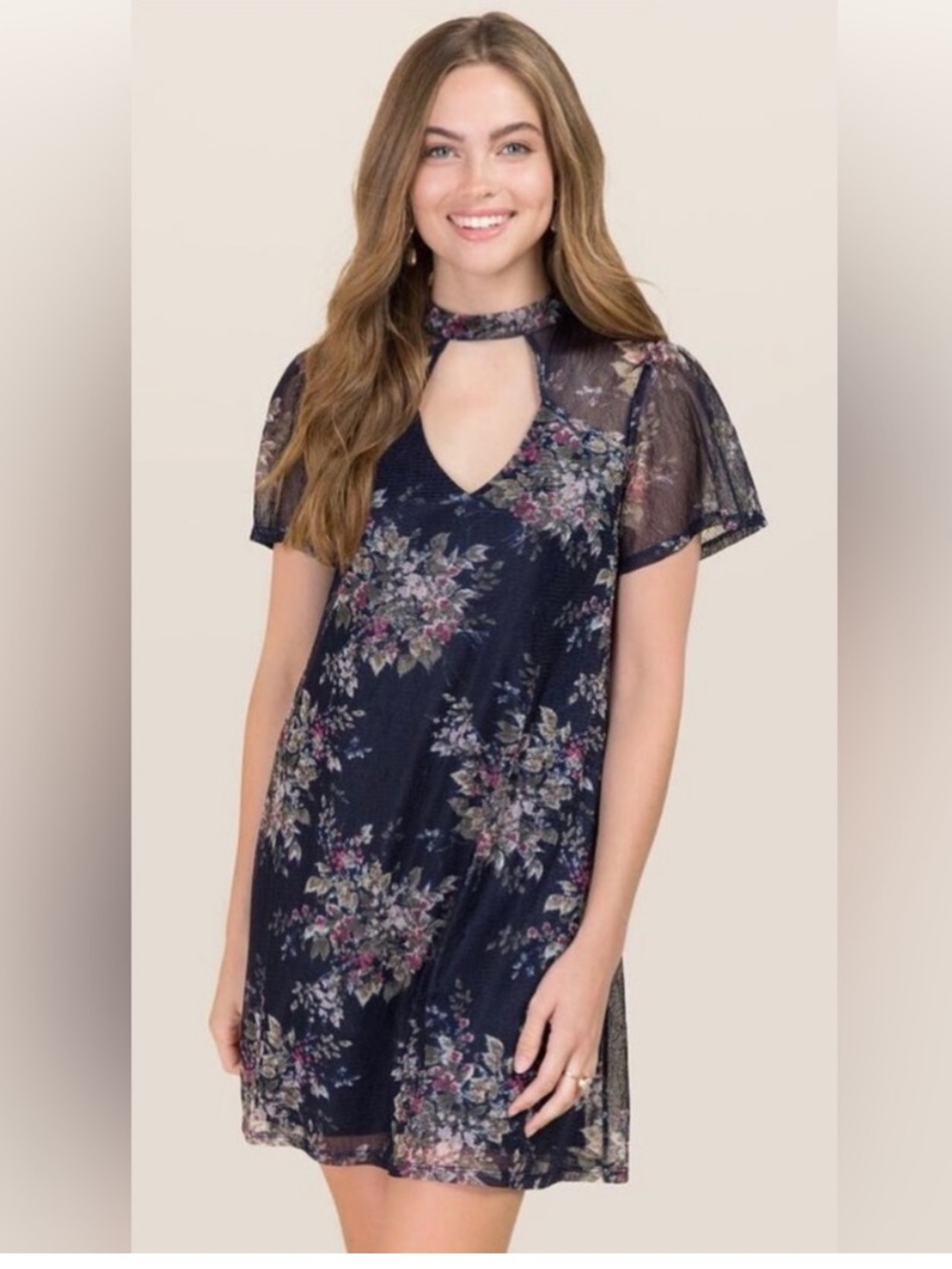 Francesca’s Midnight Blue Lace Dress